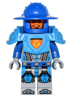 LEGO Minifigure-Nexo Knight Soldier - Dark Azure Armor, Blue Helmet with Broad Brim-Nexo Knights-NEX038-Creative Brick Builders